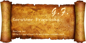 Gerstner Franciska névjegykártya